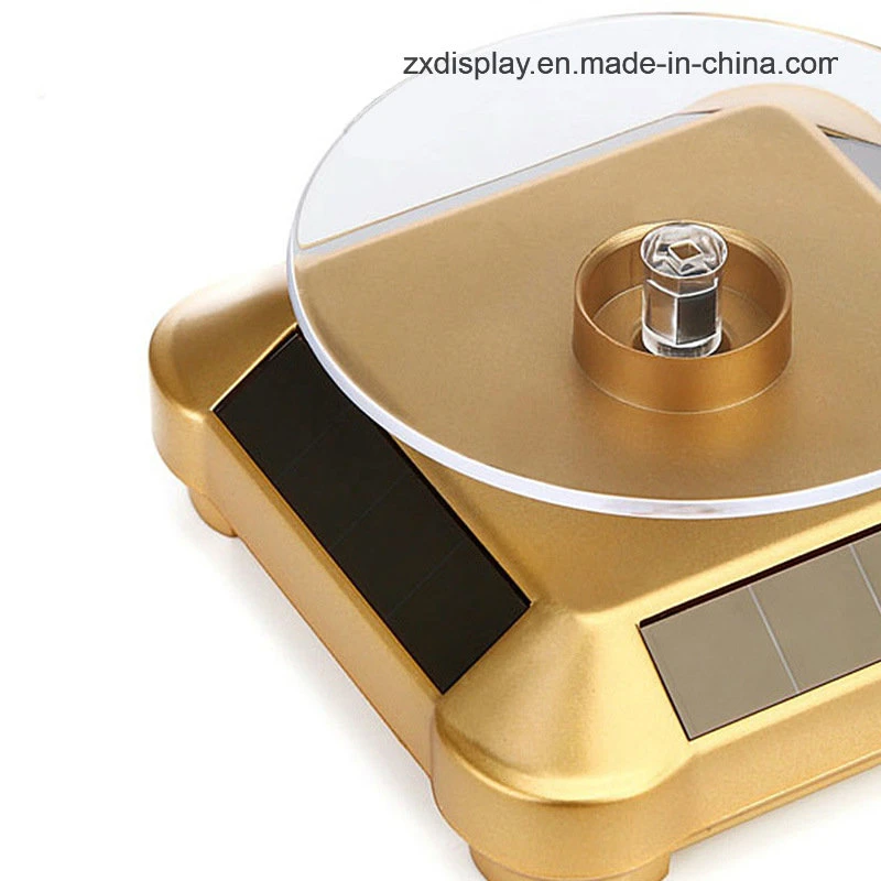 360 Degree Rotating Small Turntable Solar Jewelry Display Stand