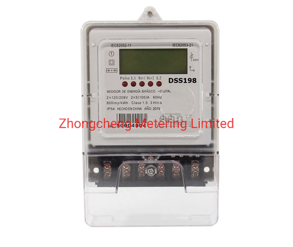 Single Phase Three Wire Kwh Energy Meter