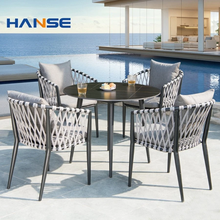 BBQ Dinner Set Aluminium Stühle und Tische Outdoor Aluminium Outdoor Tisch- und Stuhlset