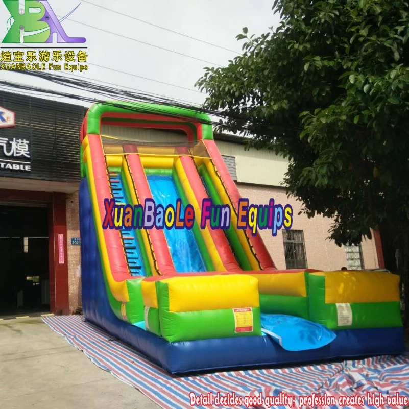 Colorful PVC Outdoor Inflatable Dry Slide Game for Kids