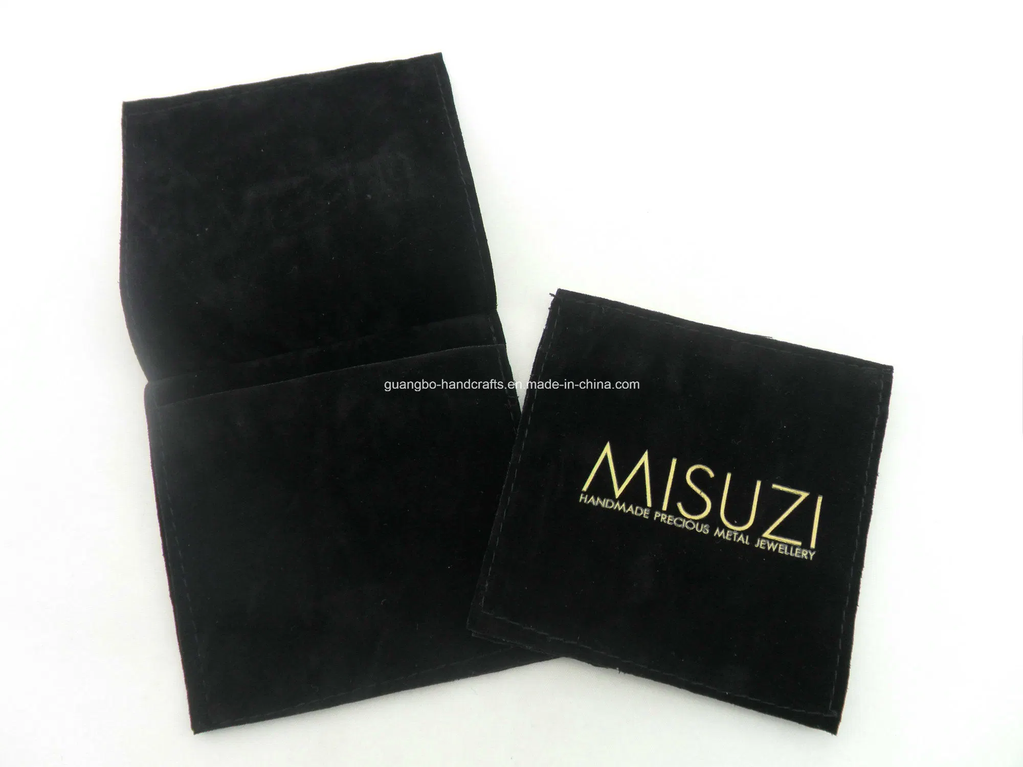 Custom Black Velvet Jewellery Pouches Bags