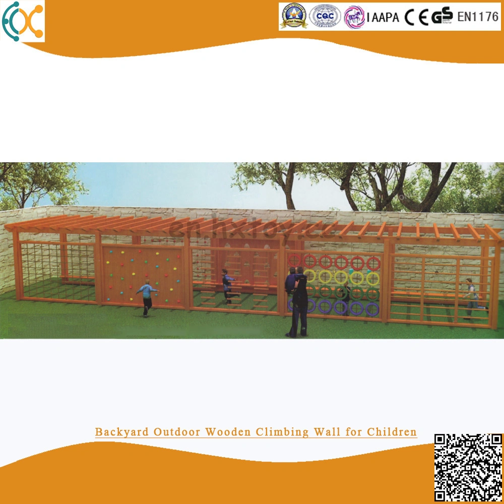 Wood Outside Jungle Gym Outdoor Children Wooden Climbing Wall Equipment