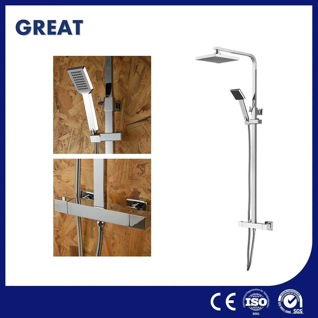 Great Bathtub Shower Faucet High-Quality Shower Panel in Shower Panel China Gl78002sk Thermostatic Shower Kit Set Brass Thermostatic Shower Column Supplier