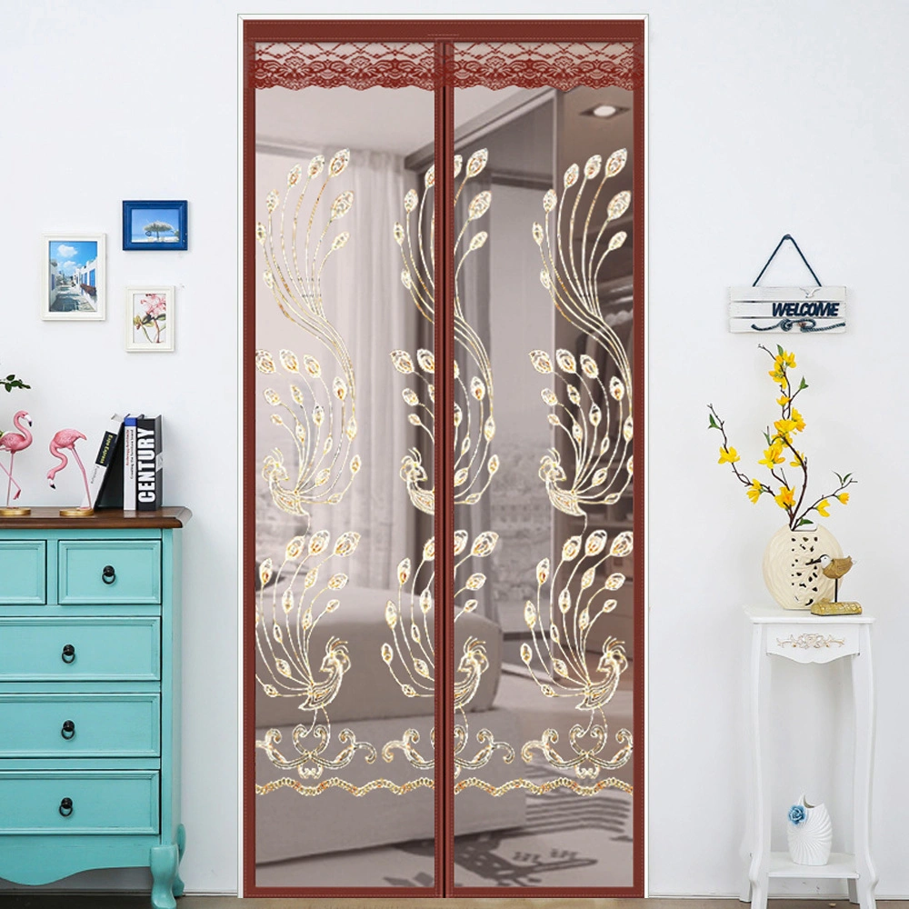 Household Magnetic Hole-Free Door Curtain Summer Magnetic Absorption Soft Door Curtain Partition Curtain Mute Velcro Door Curtain