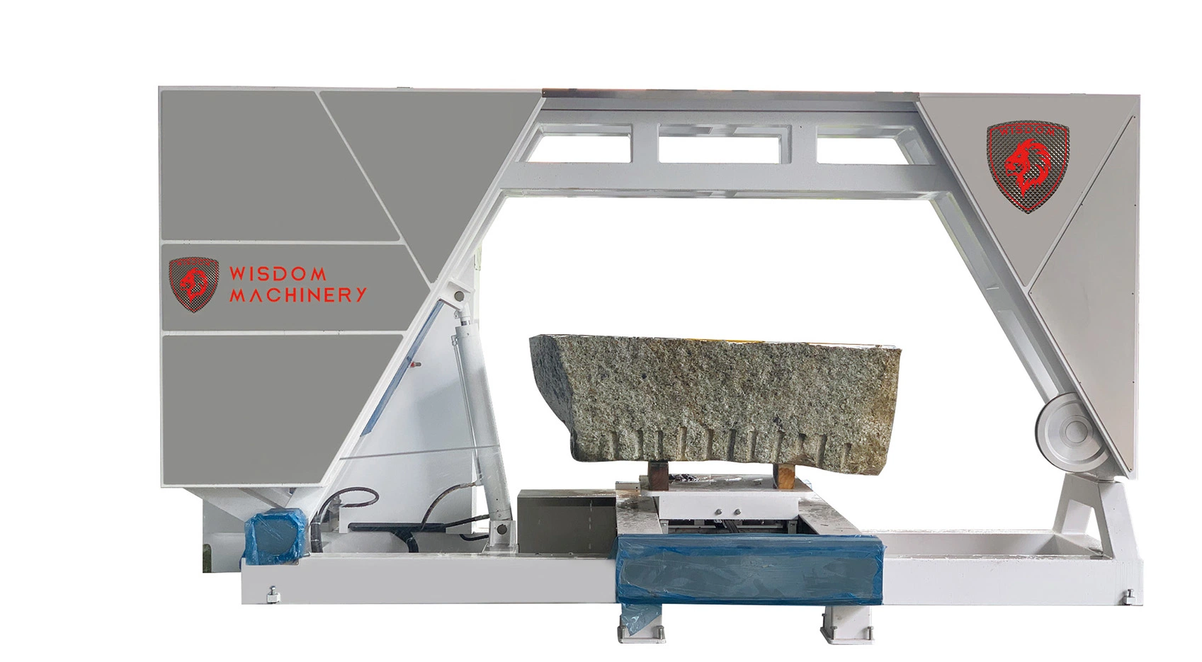 Wisdom Movable Type Automatic Granite Block Diamond Wire Saw Cutting Machine for Marble Granite Limestone Trimming Block