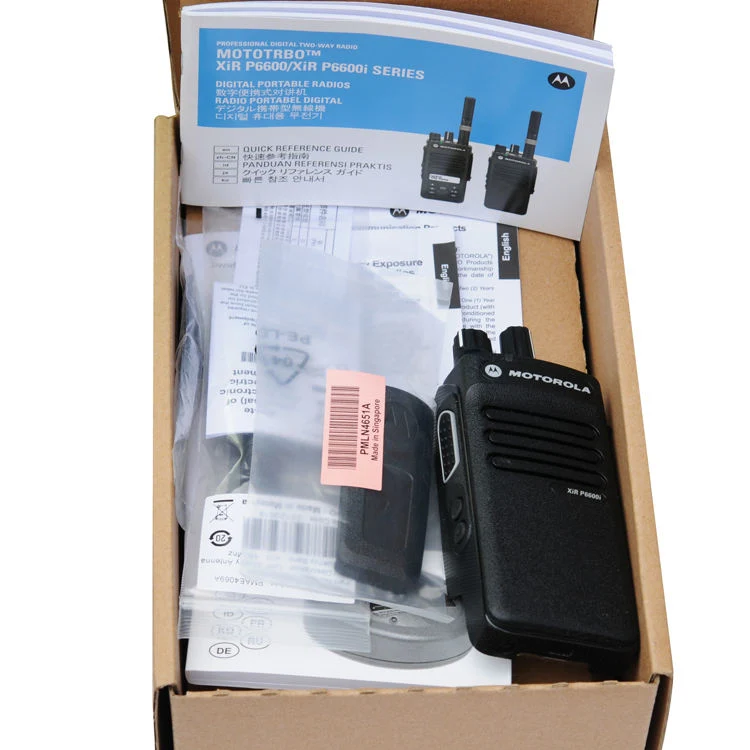 Original New Brand Moto Dmr Interphone Portable Two Way Radio Xir P6600I Dp2400e DEP550 Xpr3300 Dp2400 Walkie Talkie