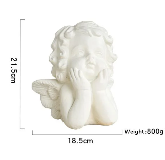 European Retro simple Cheek Angel French resina Ornaments decoración Home Decoración suave dormitorio Sala de estar posando accesorios