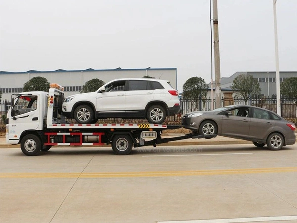 Foton Aumark One-Towing de grúa de plataforma plana de la luz de dos camiones de remolque de rescate de coche