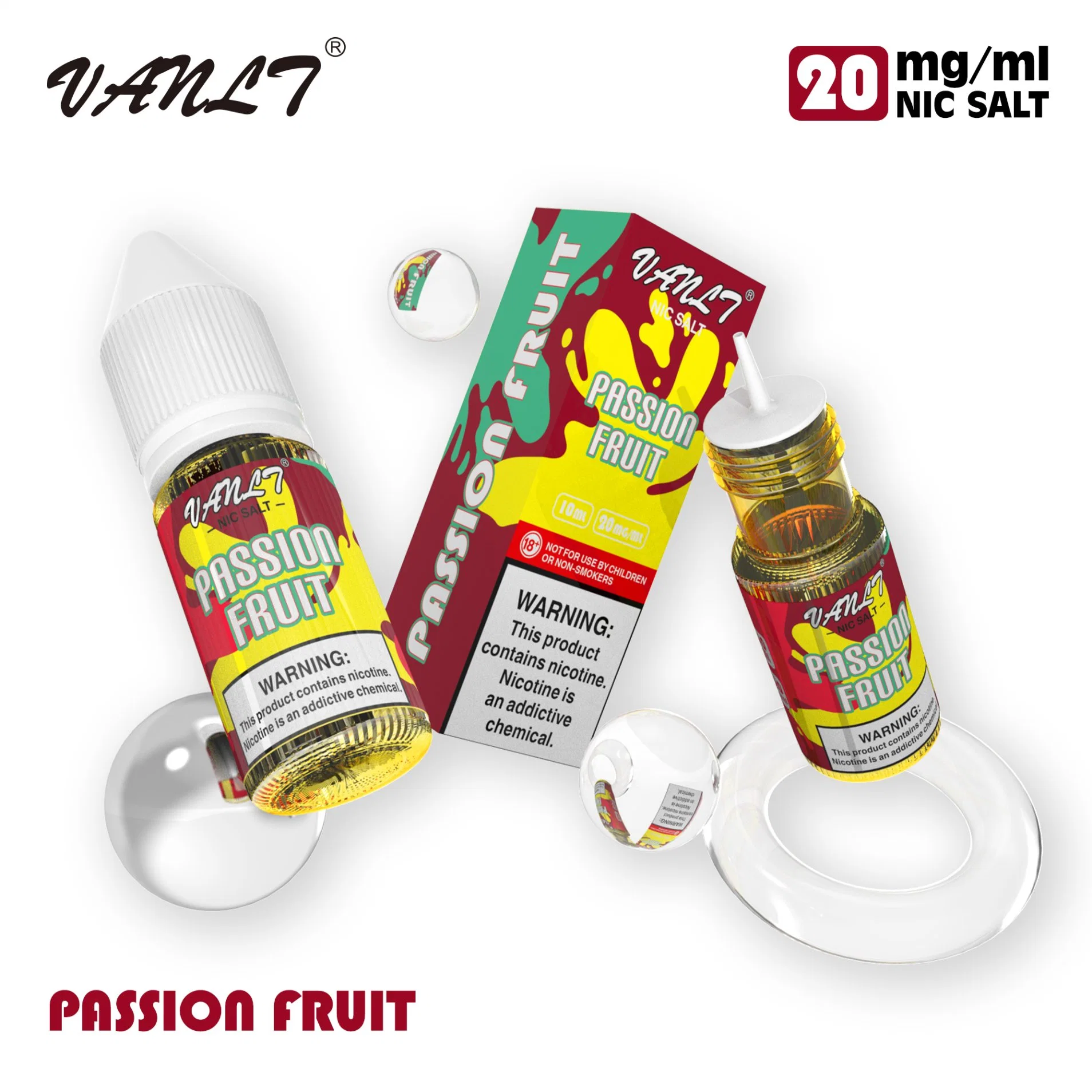 Vanlt 10ml E-Liquid 20mg Nicotine Passion Fruit OEM & ODM Synthetic Nocotine Vape Juice Good Taste Low MOQ