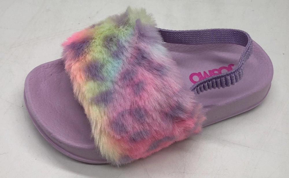 China hizo Nueva Moda Rosa Mujer caliente-Venta suave Interior Invierno Zapatillas Fluffy Plush Zapatos informales