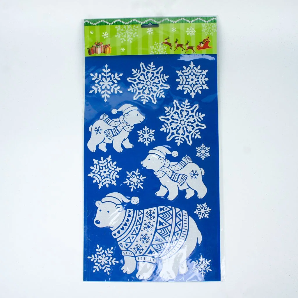 De nouvelles décorations de Noël porte et fenêtre Stickers Stickers muraux flocon de neige