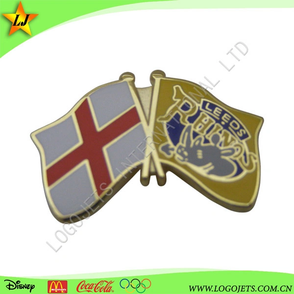 Hot Sale Brass Stamped Imitation Hard Enamel Filled Flag Lapel Pin Metal Badge