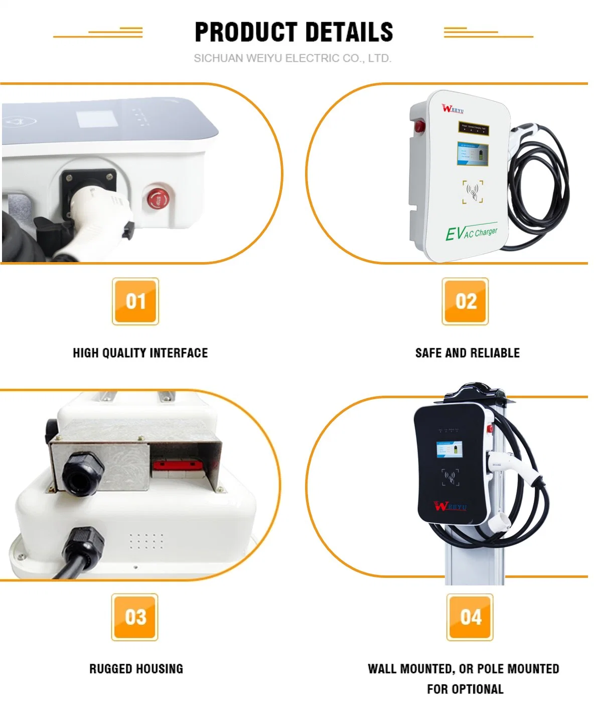 Remotly After Sales Service Electric Car Charging Station with CE