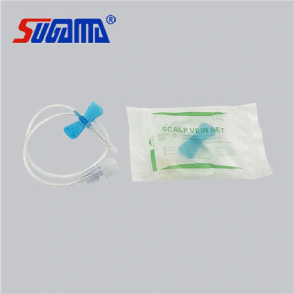 Safety Medical Disposable Scalp Vein Set with Butterfly Wing Hypodermic Needle for Infusion