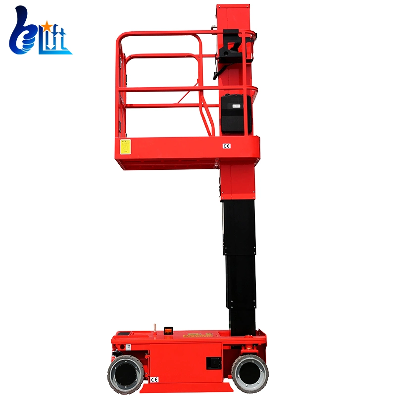 4.8m Aerial Elevated Work Platform Electric Vertical Mast Lift One Man Hydraulic Personal Lift Portable