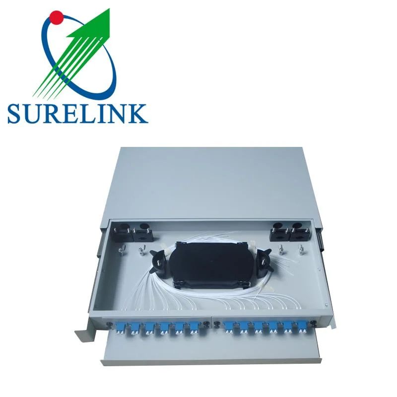 FTTH Outdoor ODF Equipment Rack Wall Mount ABS Plastic or Steel Fiber Optic Splice Tray Patch Panel 12port 24port 48port 96port