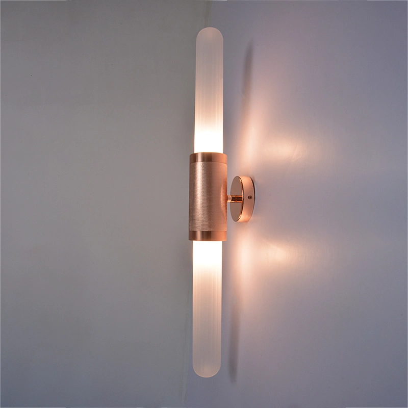 Modern Rose Gold Dimming Wall Sconces Lamp for Hotel Bathroom, Living Room