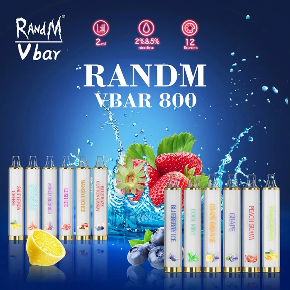 UK Hot Selling 800 Puffs Randm Vbar Disposable/Chargeable vape Vape Pen