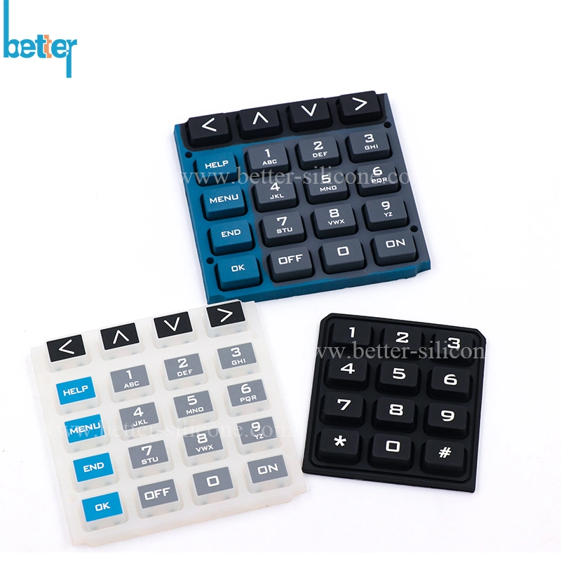 Botón personalizado/interruptor de membrana/pad de control remoto de caucho de silicona teclado teclado