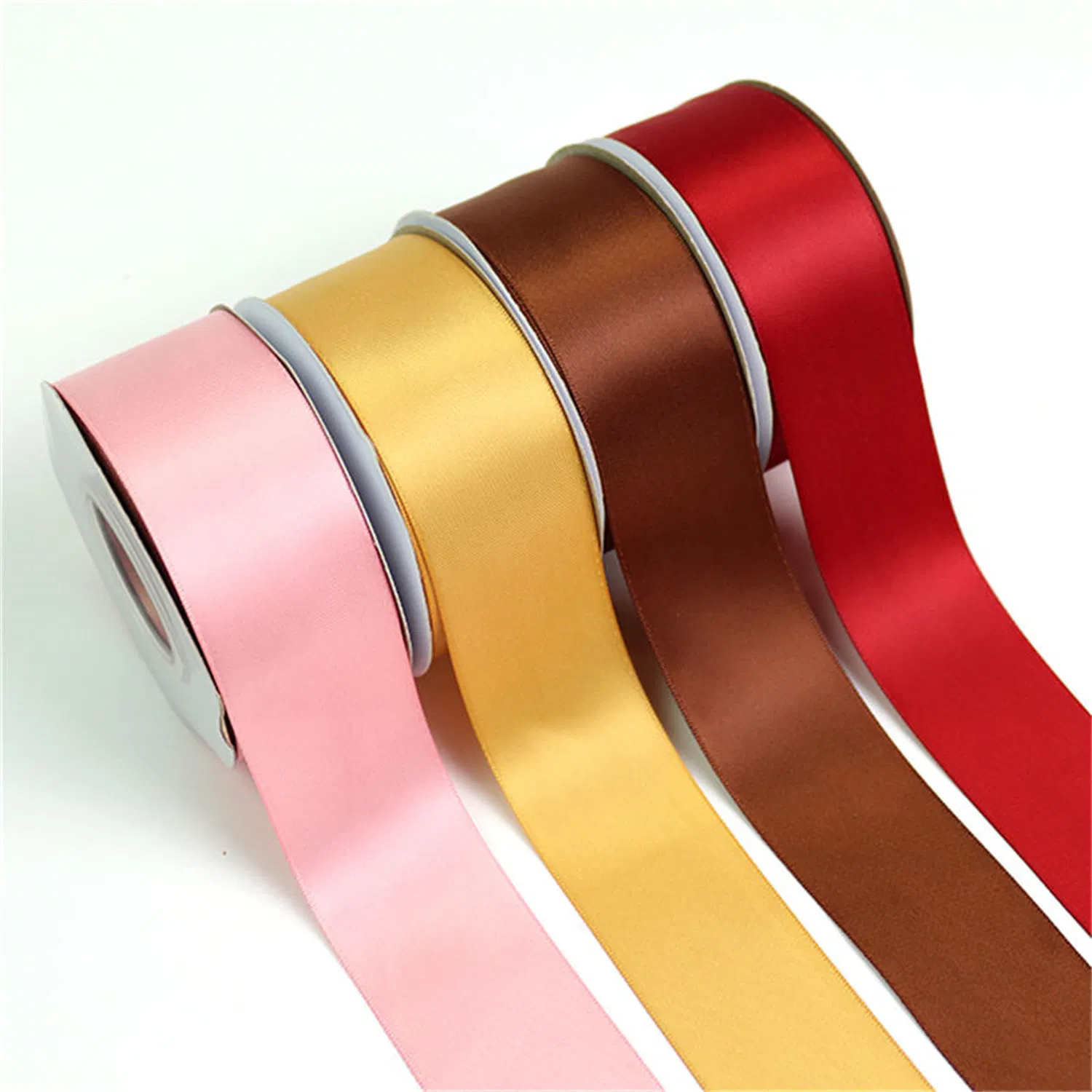 Factory Wholesale Double Face Side Plain Silk Satin Ribbon