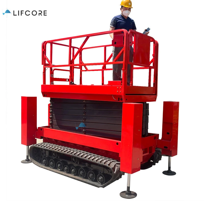 Hydraulic Self-Propelled Crawler Tracked Scissor Lift for Rent Sale