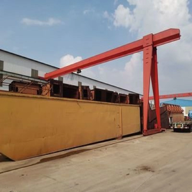 Single Girder Semi-Gantry Crane with Wire Rope Electric Hoist