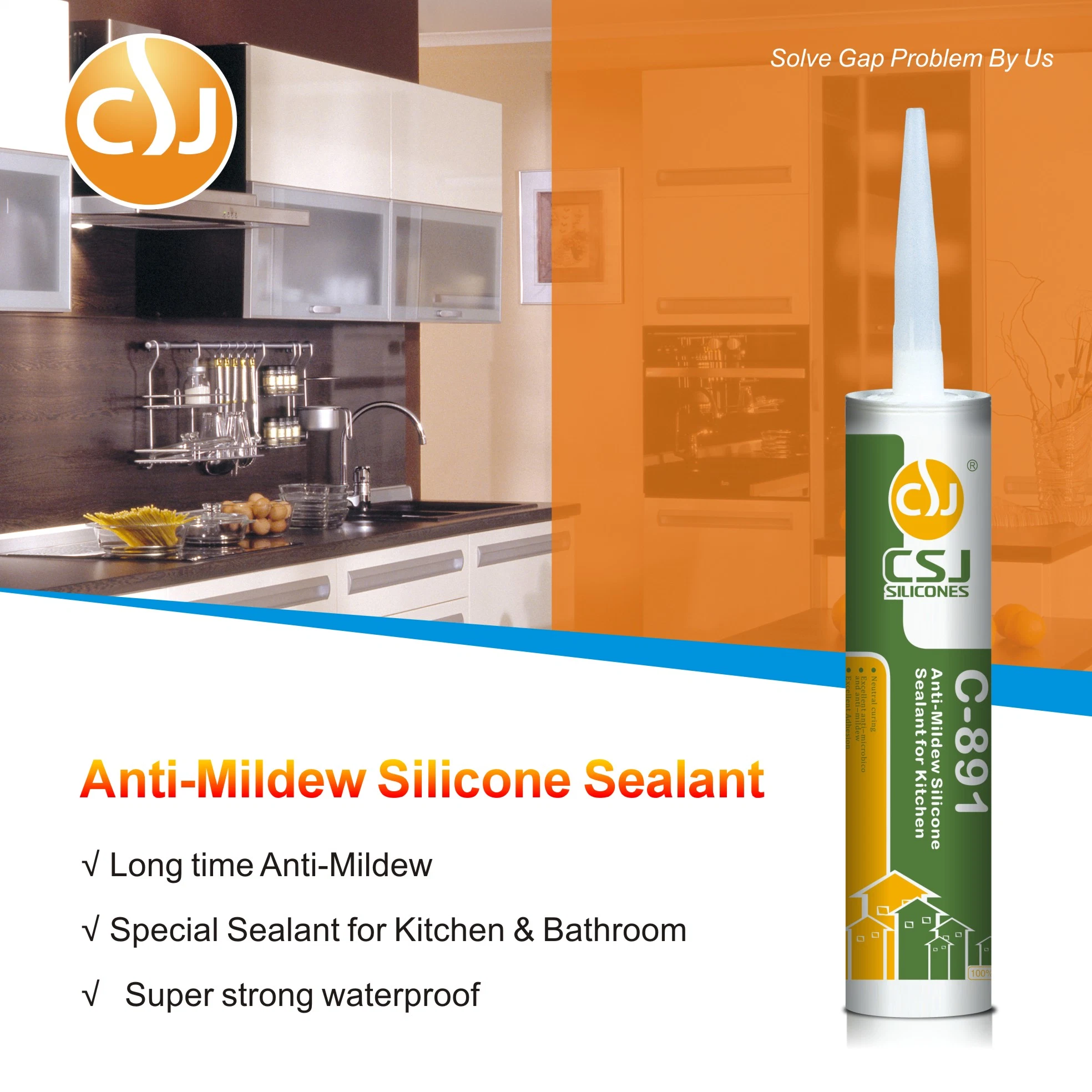 RTV Curing Silicone Sealant for Kitchen Joint Sealing