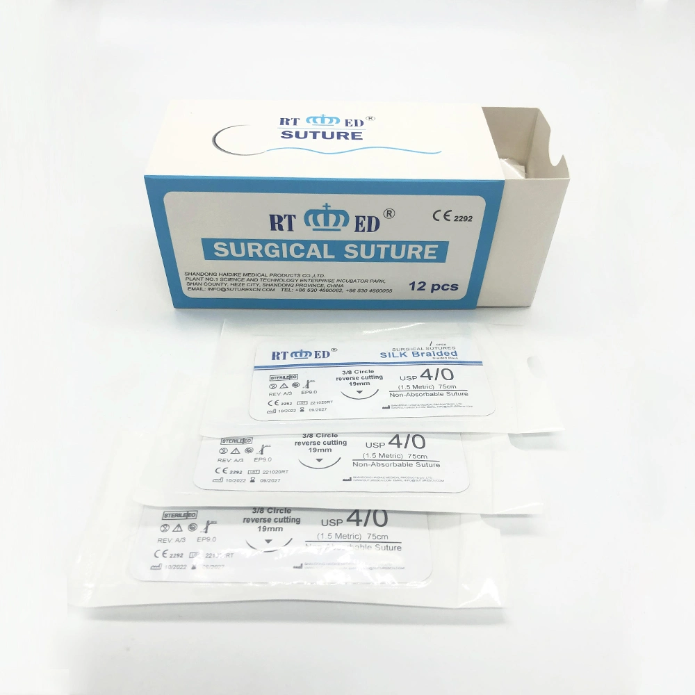 Disposable Medical Supplies /Silk Surgical Medical Sutures with Needle for Surgery