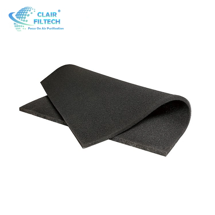 G4 Black Hot Sell Honeycomb Activated Carbon Wave Polyether Filter Sponge Polyurethane Foam Price