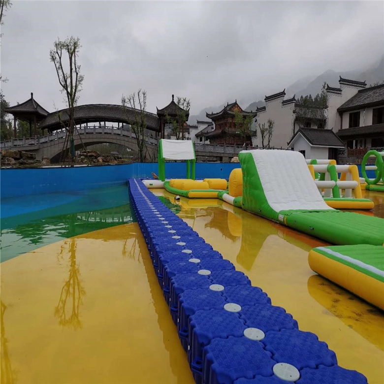 Pont flottant pour le parc de l'eau gonflable