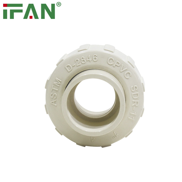 Ifanplus CPVC/PVC/UPVC Pipe and Fittings Manufacturer CPVC ASTM2846 1/2inch - 2inch Plastic Union