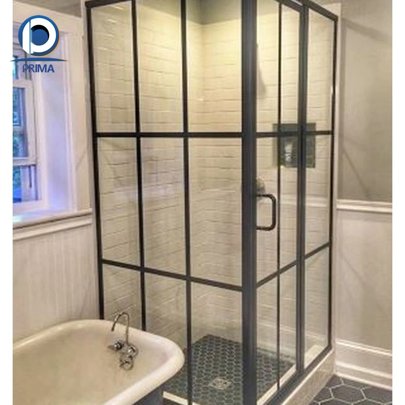 Nouveau design transparent Prima salle de douche avec hardwares