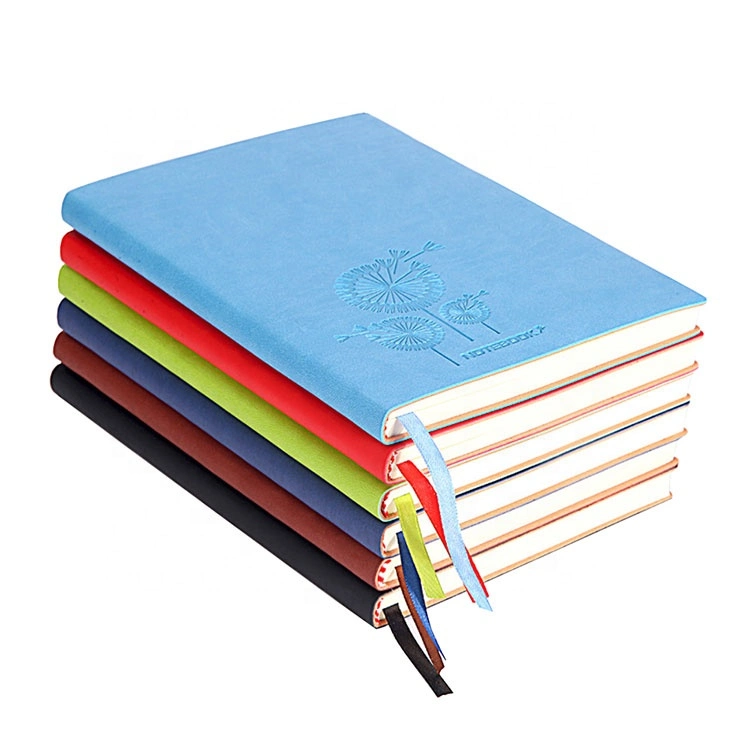 Softcover Tamaño personalizado de cuero tela cuaderno diario de impresión de diversos cuadernos cuadernos escolares con Logo/Pen/cinta