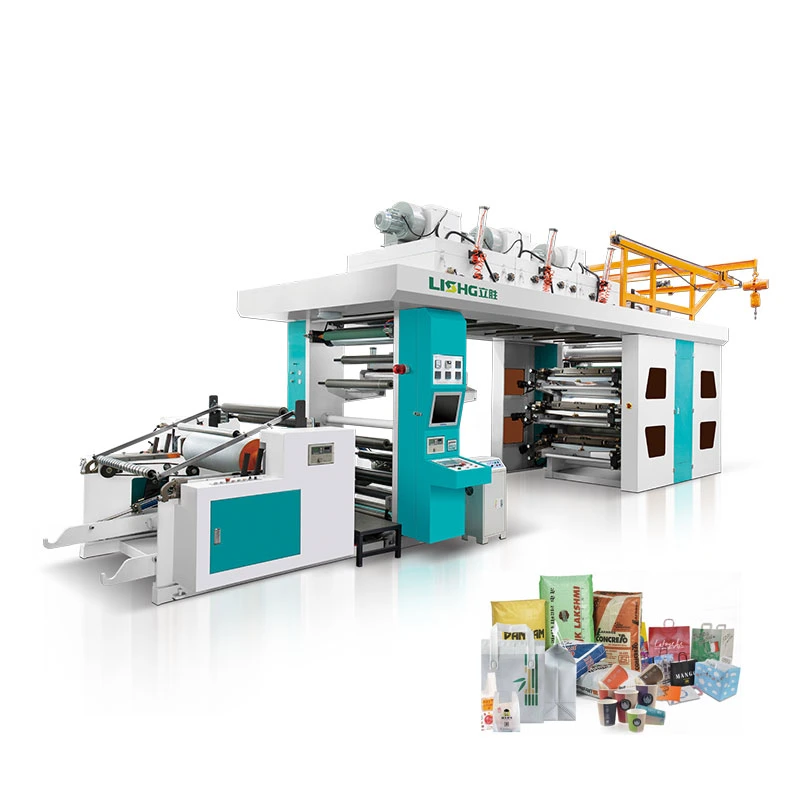 Máquina de impresión flexográfica Ci para envoltura de alimentos en bolsas de papel, bolsas de plástico y vasos de papel