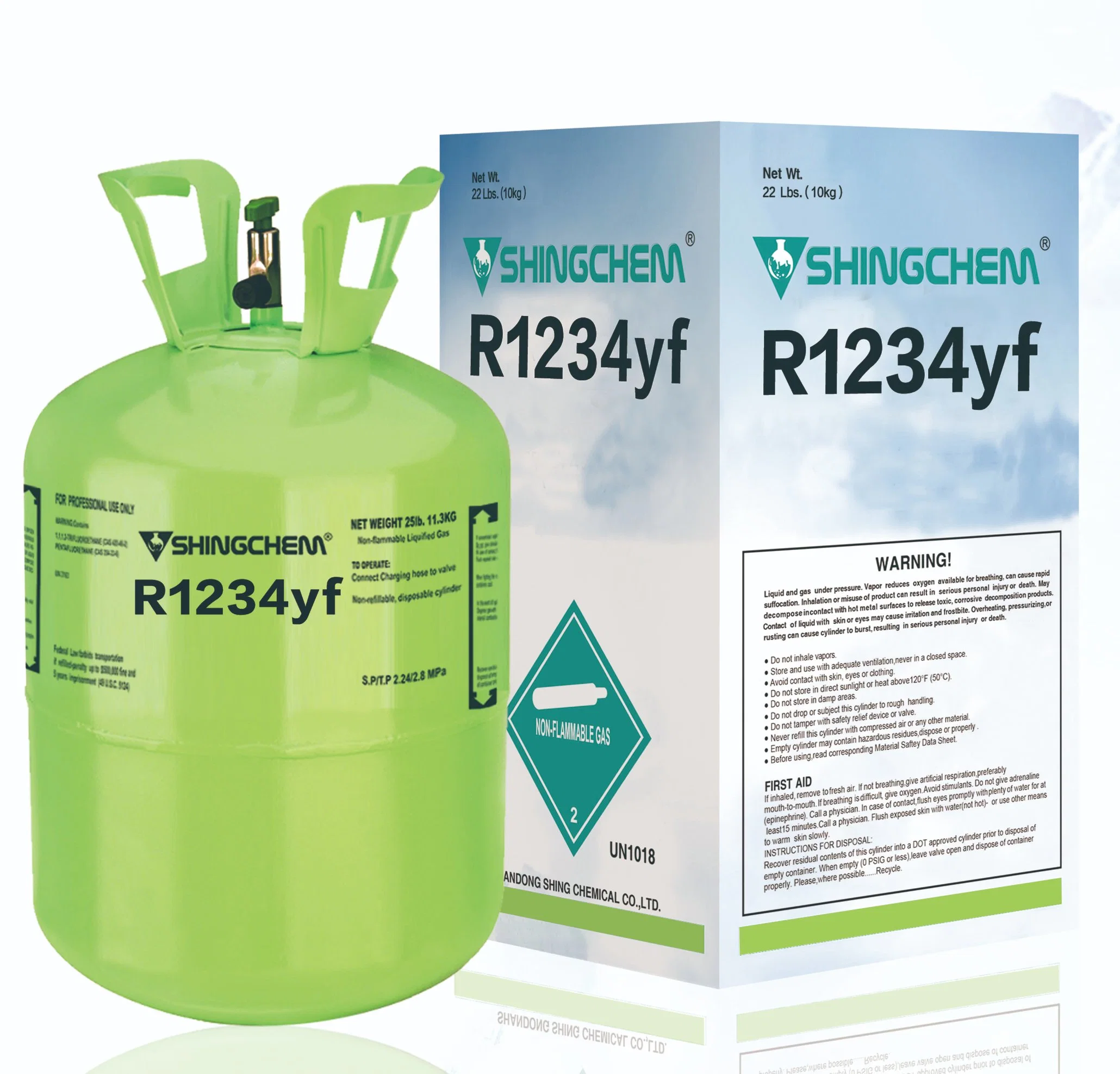 China Supply High Purity Refrigerant Gas R134A for Sale R1234yf