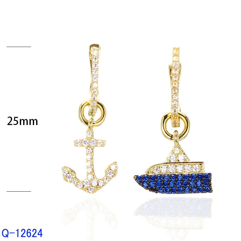 Großhandel/Lieferant Neues Design 925 Sterling Silber Schmuck Dangle Drop Cubic Zirkonia Stein Ohrringe für Frauen