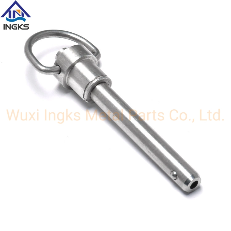 High quality/High cost performance SS304 Button D Ring Handle with Shoulder Quick Release Ball Lock Pin