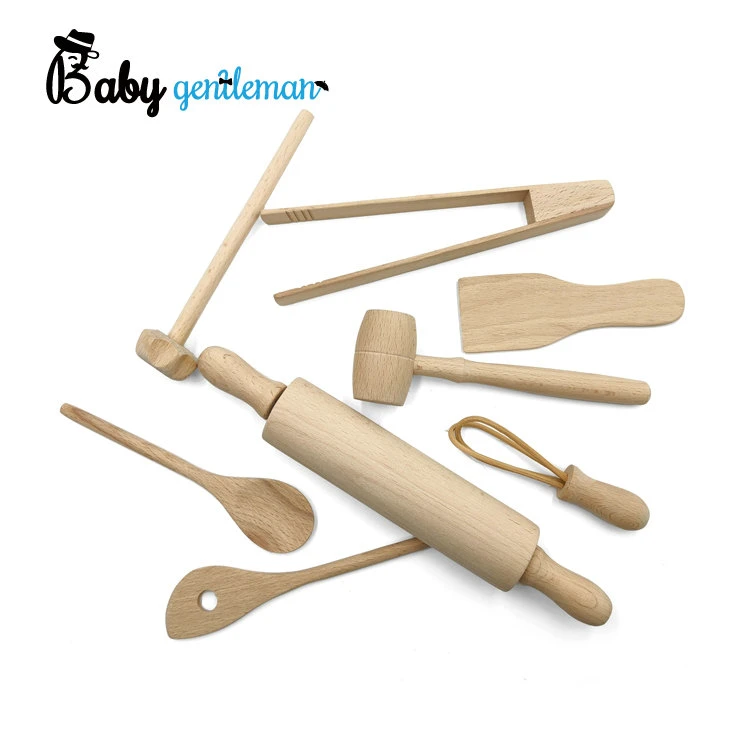 Hot Sale Kitchen Supplies Set for Kids Wooden Kitchen Tool Toys Z02052B