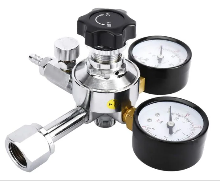 High Free Dual Gauge CO2 Draft Beer 0-60 Psi 0-3000psi Pressure Regulator with Relief Valve