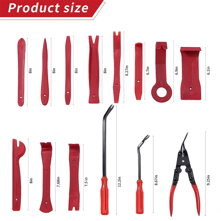 19PCS Auto Trim Removal Tool Set for Car Panel Dash Audio Radio Removal Installer and Repair Pry Tool Kits with Storage