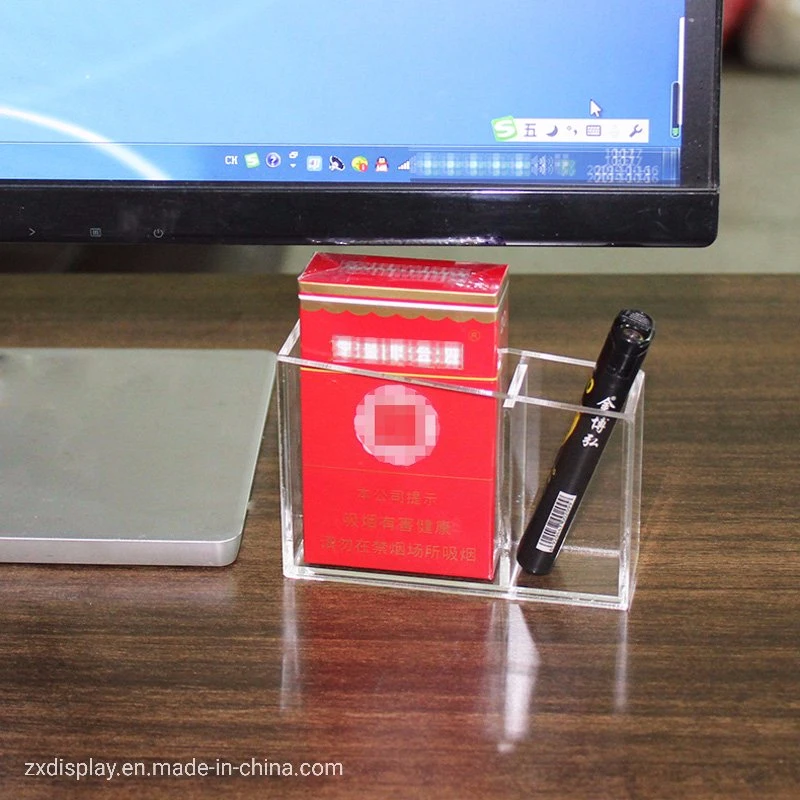 Convenient Cigarette and Lighter Storage Box Acrylic Small Articles Holder for Toilets and Desks