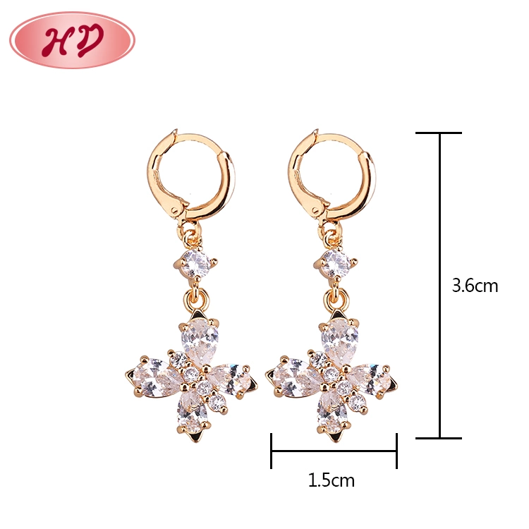 Fashion Jewelry 2020 Big Gold Multi Colorful Stone Drop Earrings