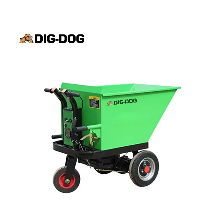 ODM OEM Power Assist Wheelbarrow Mini Electric Dump Cart Transport 3 Wheeled Power Wheelbarrow 1000 Kg