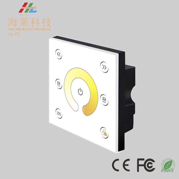 12-24V DC de moda única zona de temperatura de color LED Controlador de panel táctil