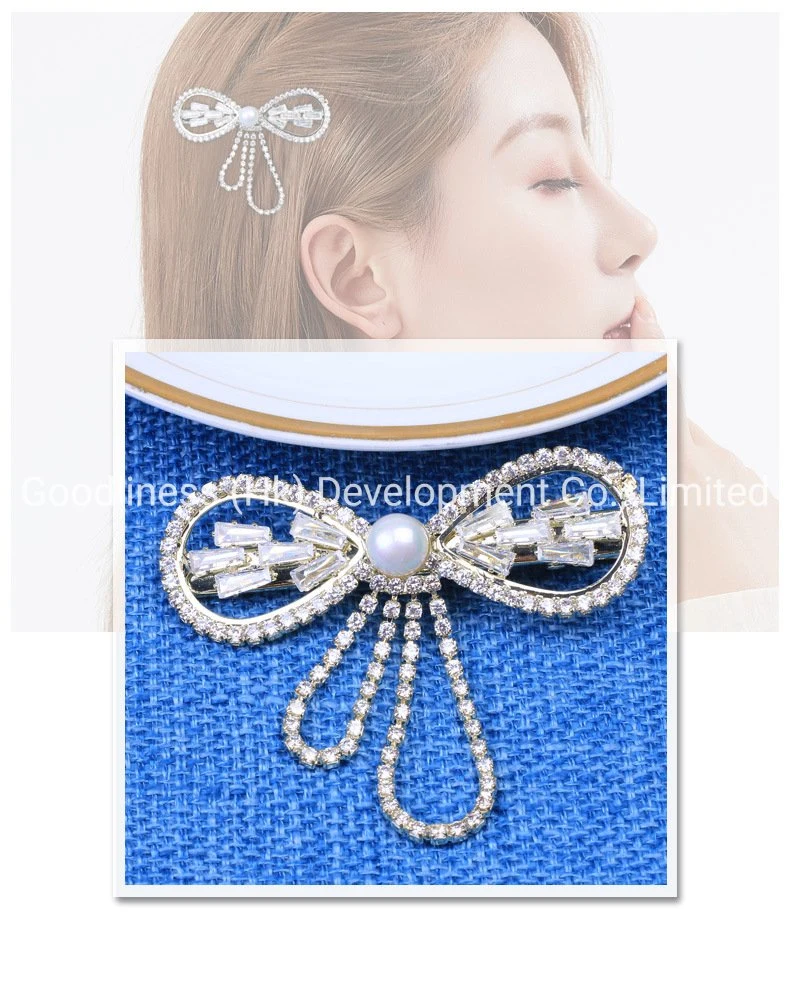 Las niñas mujeres pelo Barrettes Bling Bow horquillas Accesorios de Cabello de moda