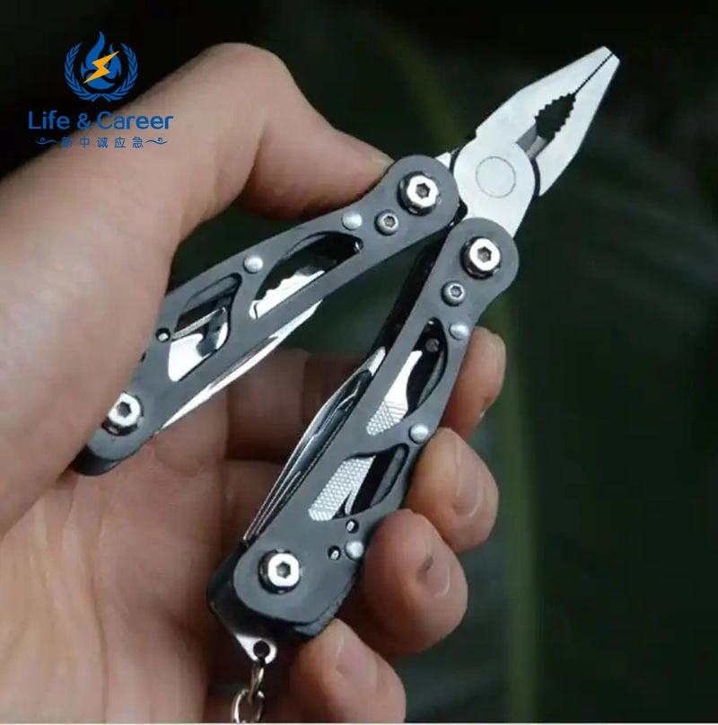 14 in 1 Multi Tool with Safety Locking Stainless Steel Multi Tool Pliers Screwdriver with Nylon Sheath for Outdoor Camping