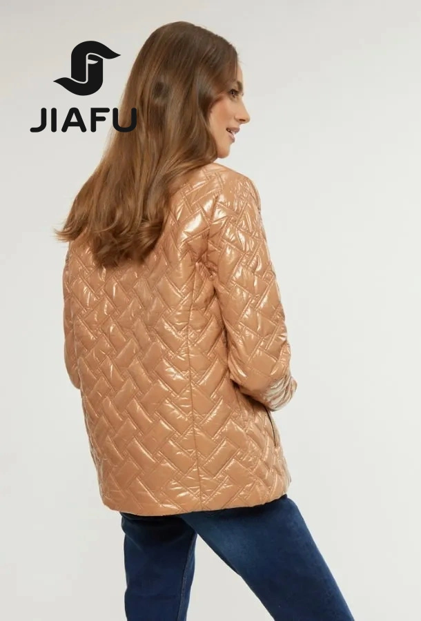 Nouveau design mode femmes personnalisé léger effet huile décontracté Veste manteau