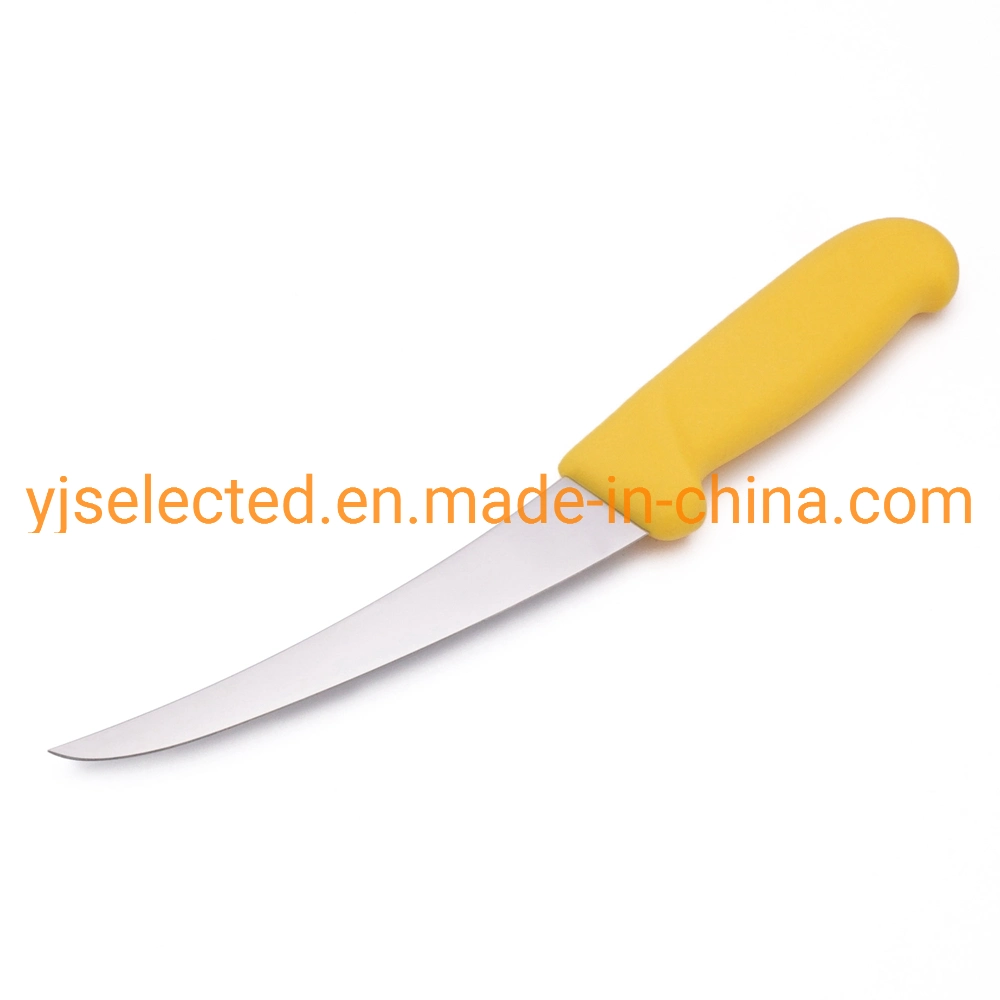 6" Cuchillo de deshuesar curvado de acero inoxidable, ultra afilado para aves de corral y filetear pescado