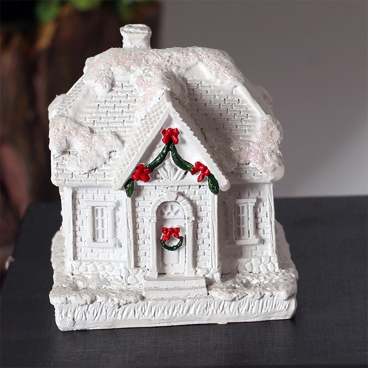 Custom Christmas House, House Decor Home Decoration, House Resin Craft Gifts Christmas for Supermarket Products