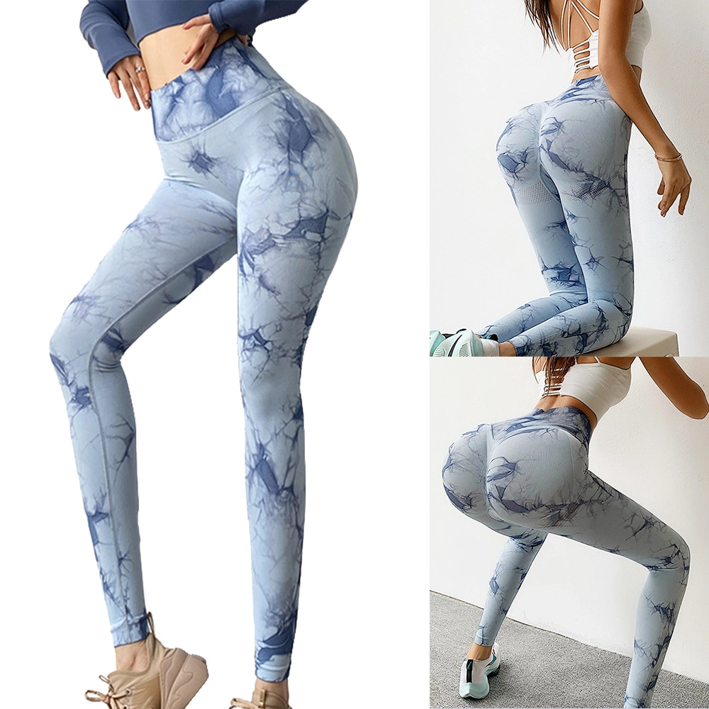 S-Shaper Skin-Friendly Seamless Women High Waist Tie Dye Yoga Pants Crunch Butt Lifting Yoga Pants